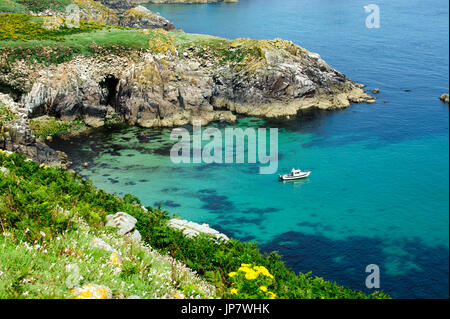 Beautiful view on The Saltee Island on summer time, Ireland Stock Photo