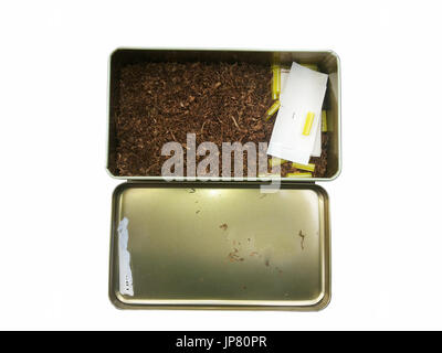 cigarette case on isolated Stock Photo