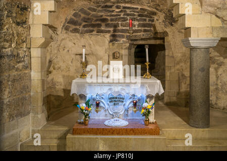Altar in the house of Virgin Mary Stock Photo