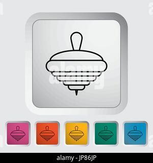 Whirligig thin line flat vector related icon set for web and mobile applications. It can be used as - pictogram, icon, infographic element. Vector Ill Stock Vector