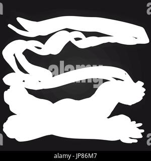 Sketch of fashion elements on chalkboard, vector illustration Stock Vector