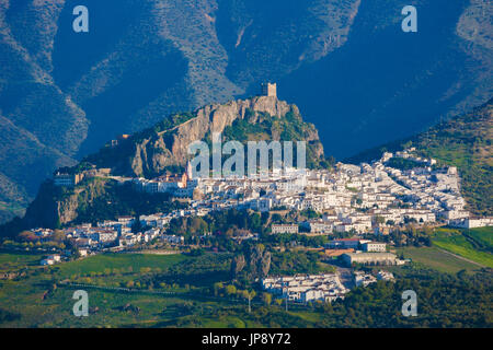 Spain, Andalucia Region, Cadiz Province, Zahara de la Sierra City Stock Photo