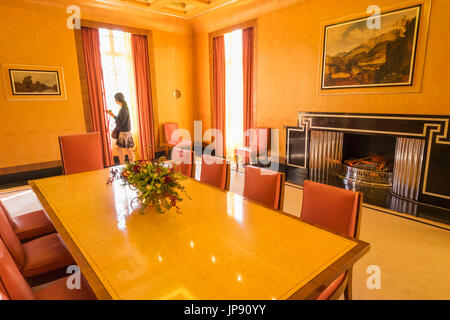 England, London, Greenwich, Eltham Palace, The Dining Room Stock Photo