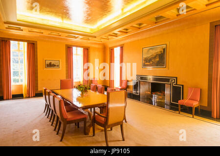 England, London, Greenwich, Eltham Palace, The Dining Room Stock Photo