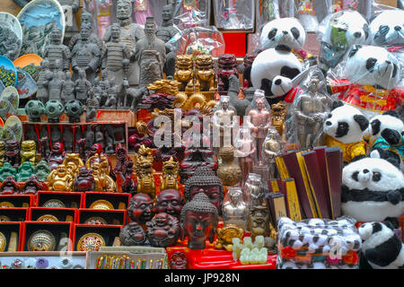 Souvenirs market, Wangfuging Street, Beijing, China Stock Photo