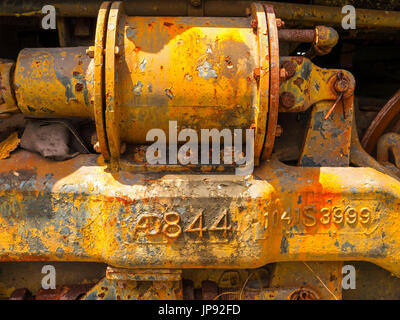 Old Locomotives Parts, Gold Coast Railroad Museum, Miami, Florida, USA Stock Photo