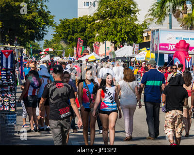 People, Carnival Calle Ocho, Miami, Florida, USA Stock Photo