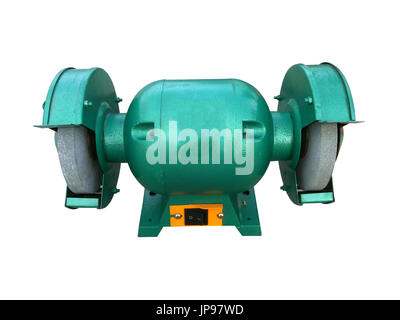 Motor grinding on isolated Stock Photo