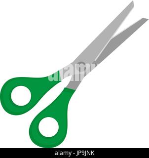 Scissors icon, flat, cartoon style. Isolated on white background. Vector illustration. Stock Vector