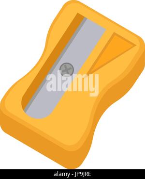 Sharpener for pencils icon, flat, cartoon style. Isolated on white background. Vector illustration. Stock Vector