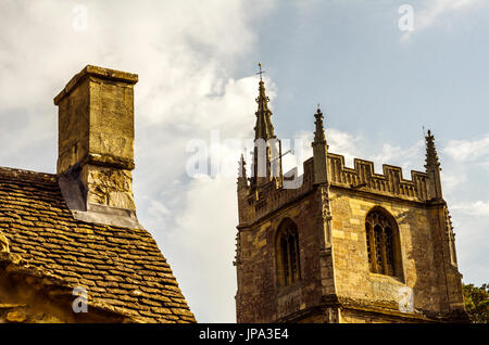 Roofs of buildings covered with sar roof tile, beautiful English architecture, old roofs, vintage Stock Photo