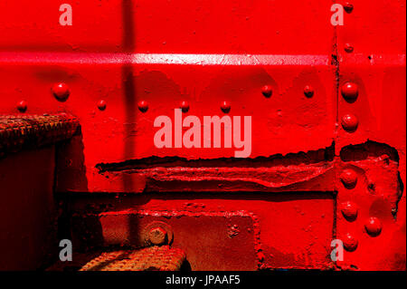 Red Metal, The Gold Coast Railroad Museum Stock Photo