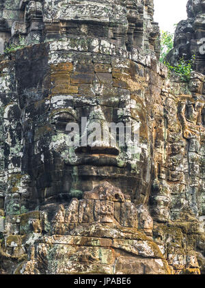Four Head-Gopura, North Gate, Angkor Thom, Stock Photo