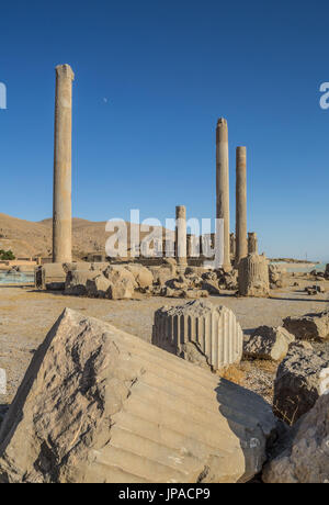 Iran, Persepolis City, Apadana Palace columns and Tripylon of Audience Stock Photo