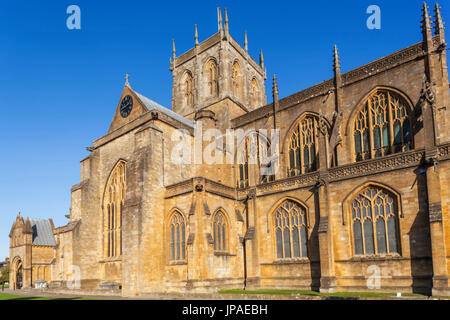 England, Dorset, Sherborne, Sherborne Abbey Stock Photo