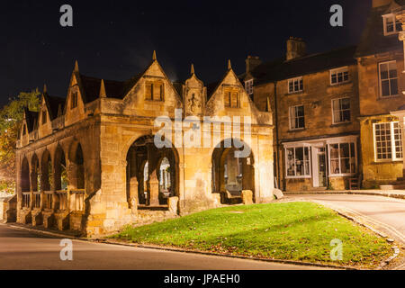 England, Gloucestershire, Cotswolds, Chipping Campden, The Old Market Hall Stock Photo
