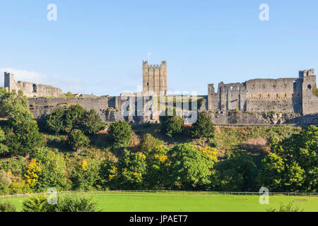 England, North Yorkshire, Richmond, Richmond Castle Stock Photo