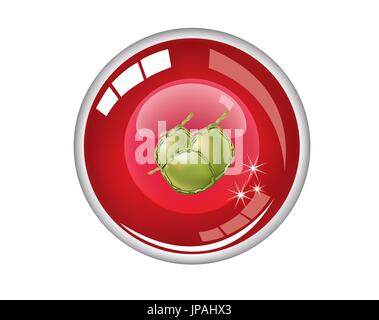 Buttons with different colors and images Stock Vector