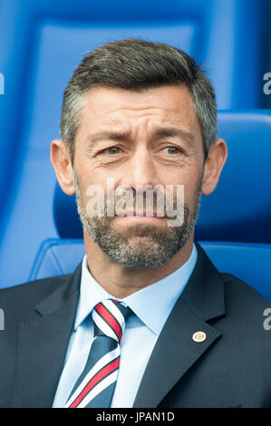 Rangers FC manager Pedro Caixinha in the dugout Picture Dean Atkins Stock Photo