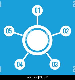 Circle chart with numbers icon blue vector isolated Stock Vector Image ...