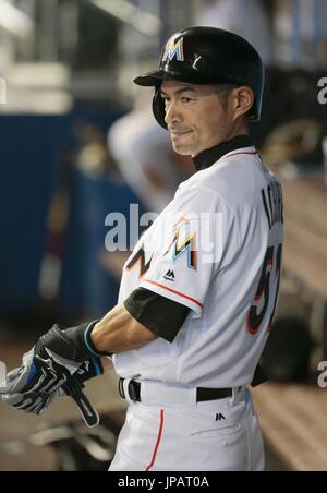 2016 Ichiro Suzuki Game Worn Florida Marlins Jersey Used 9/13 vs