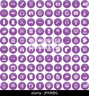 100 set purple Stock Vector
