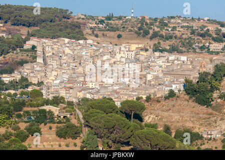 The ancient baroque old town of Piazza Armerina province of Enna Sicily Italy Europe Stock Photo