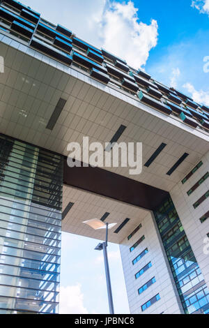 The Rheinau harbour modern architecture in Cologne city.  Cologne city (Koln), North Rhine Westphalia, Germany, Europe. Stock Photo