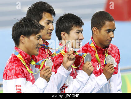 (From L) Asuka Cambridge, Yoshihide Kiryu, Shota Iizuka and Ryo ...