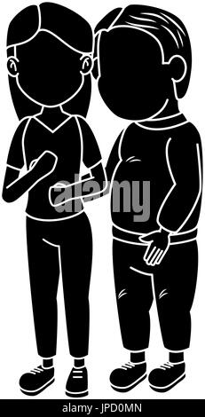 couple of grandparents over white background icon Stock Vector