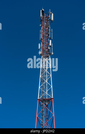 Russian telecom's MTS cell tower Stock Photo