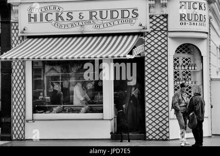Family butchers, London, England, UK, Circa 1980's Stock Photo