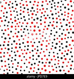 Dots Pattern Chaotic Black Red Background Stock Vector