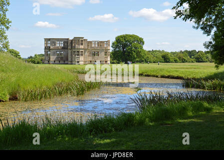 Lyveden New Bield and Lake, National Trust Property Stock Photo