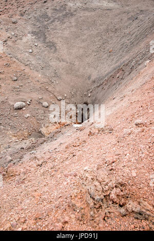 Volcanic Rock, Side crater Monti Calcarazzi, Mount Etna, Sicily, Italy - May 25th 2017 Stock Photo