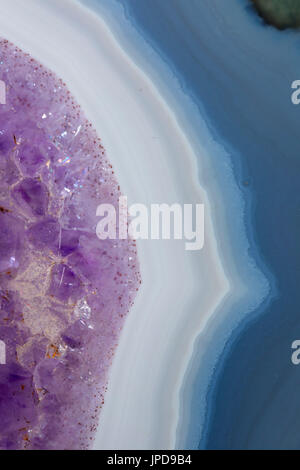 Brazilian agate with amethyst Stock Photo