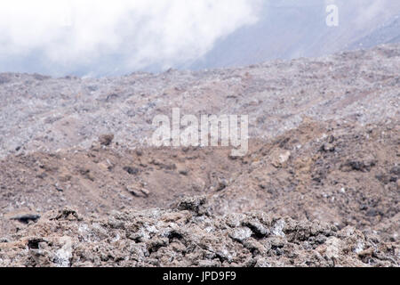 Volcanic Rock, Side crater Monti Calcarazzi, Mount Etna, Sicily, Italy - May 25th 2017 Stock Photo