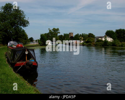 Gloucester and Sharpness Canal at Frampton on Severn, Gloucestershire, UK Stock Photo