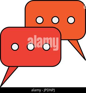 instant messaging conversation bubbles icon image  Stock Vector