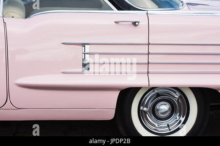 1958 Oldsmobile Dynamic 88 car door and fender. Classic American car. Essex, UK Stock Photo