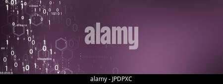 Binary numbers on digital screen Stock Photo