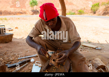 Africa,Malawi,Lilongwe district. Wood crafts Stock Photo