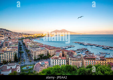 Naples from Posillipo, Campania, Italy Stock Photo