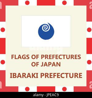 Flag of Japanese prefecture Ibaraki Stock Vector