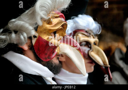 features carnival masks venice. Italy Stock Photo