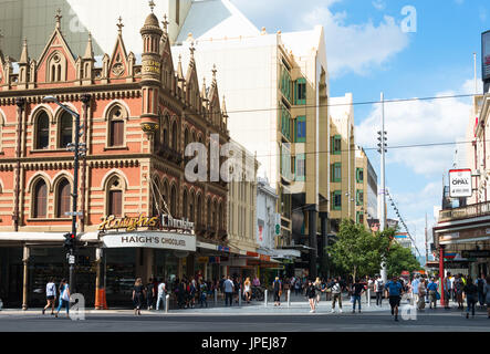 Haigh's Chocolates store on the corner of Rundle street and Frome street in Adelaide's main shopping precinct, South Australia. Australia. Stock Photo