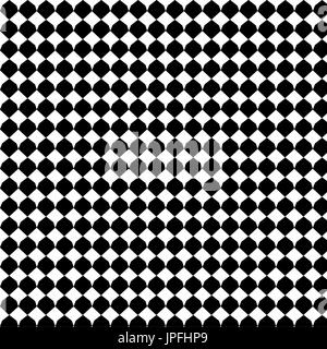 hexagon abstract geometric seamless pattern. Black and white background Stock Photo