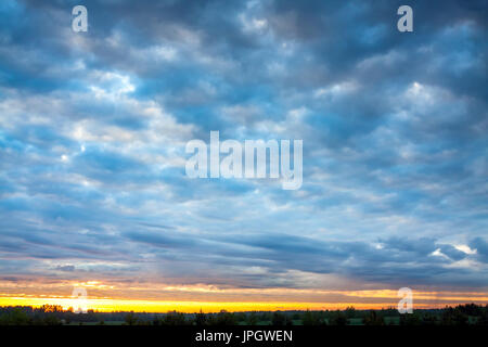 beautiful  landscape with sky and clouds at sunrise, sunset. view of heaven morning, evening Stock Photo