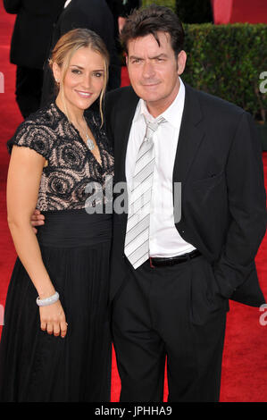 Brooke Allen and Charlie Sheen 61st Primetime Emmy Awards held at the ...