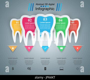 Business Infographics. Tooth icon. Stock Vector